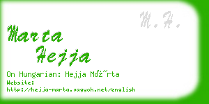 marta hejja business card